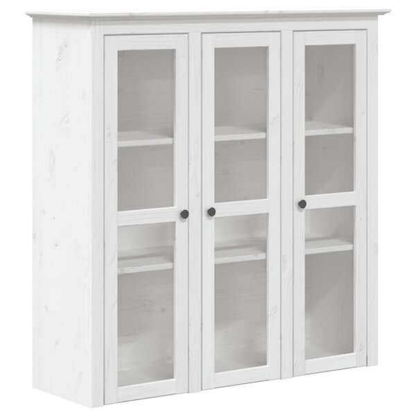 vidaXL Armoire avec portes vitrées BODO blanc bois de pin massif