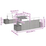 vidaXL Ensemble de salle à manger de jardin 8 pièces avec coussins en poly rotin noir et acacia