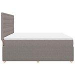 vidaXL Sommier à lattes de lit avec matelas Taupe 180x200 cm Tissu