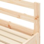 vidaXL Lit de jour et lit gigogne sans matelas 80x200 cm bois massif