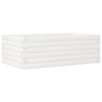vidaXL Jardinière blanc 70x40x23 cm bois de pin massif