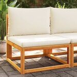 vidaXL Canapé de jardin sans accoudoirs coussins bois massif d'acacia
