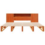 vidaXL Lit bibliothèque sans matelas cire marron 200x200cm bois massif