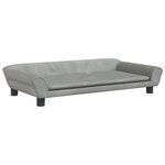 vidaXL Canapé pour enfants gris clair 100x50x26 cm velours