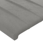 vidaXL Tête de lit avec oreilles Gris clair 163x23x78/88 cm Velours