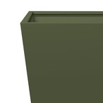 vidaXL Jardinières 2 Pièces vert olive 40x40x40 cm acier