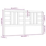 vidaXL Tête de lit Blanc 206x4x100 cm Bois massif de pin