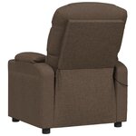 vidaXL Fauteuil de massage Marron Tissu