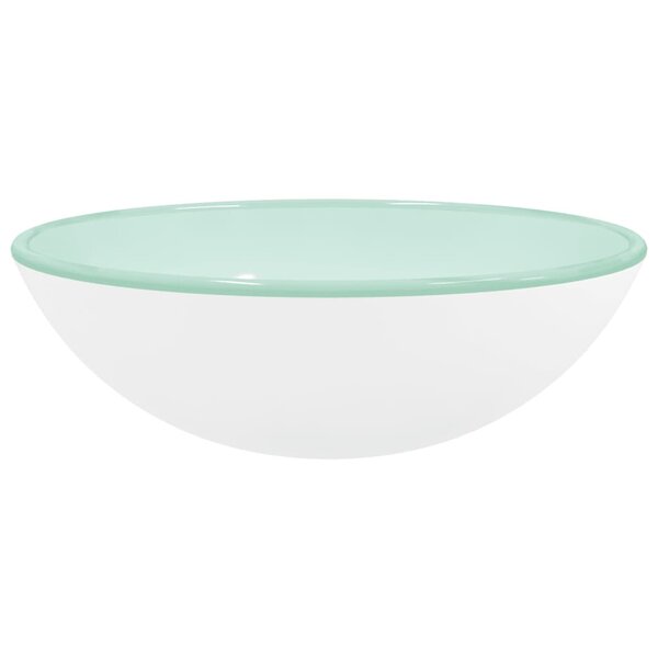 vidaXL Lavabo Verre trempé 42x14 cm Blanc