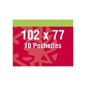 Pochettes double soudure 102 x 77 mm pour blocs Astérix. Fond - Noir