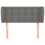 vidaXL Tête de lit avec oreilles Gris foncé 83x23x78/88 cm Tissu