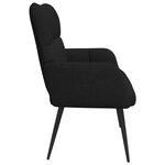 vidaXL Sofa 2 places Noir 115 x 61 x 87 cm Tissu