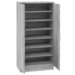 vidaXL Armoire à chaussures Sonoma gris 55x35x108 cm Bois d'ingénierie