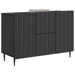 vidaXL Buffet avec tiroir Noir 89 x 34 5 x 62 cm Bois d'ingénierie