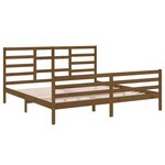 vidaXL Cadre de lit Marron miel Bois massif 200x200 cm