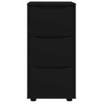 vidaXL Armoire de rangement Noir 40 x 48 x 81 cm Bois d'ingénierie