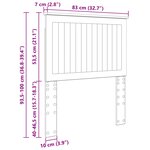 vidaXL Tête de lit avec tête de lit Chêne fumé 80 cm Bois d'ingénierie