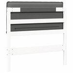 vidaXL Tête de lit capitonnée Blanc et gris clair 90 cm Pin massif