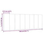 vidaXL Coussin de tête de lit noir 140 cm tissu