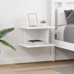 vidaXL Table de chevet 2 Pièces Blanc 40 x 30 x 25 cm Bois d'ingénierie