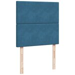 vidaXL Sommier à lattes de lit et matelas Bleu foncé 80x200 cm Velours