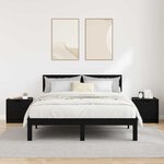 vidaXL Armoire de lit 2 Pièces Chêne noir 40 x 39 x 40 cm