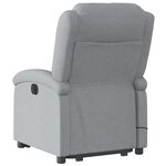 vidaXL Fauteuil de massage inclinable Gris clair Tissu