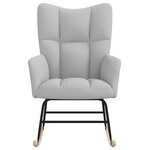 vidaXL Chaise à bascule gris nuage tissu