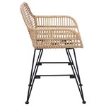 vidaXL Chaise de salle à manger 2 Pièces Naturel 55 x 50 x 74 cm