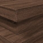 vidaXL Table basse avec lumières LED chêne marron 90x50x40 cm