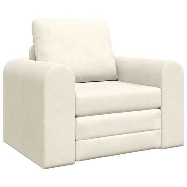 vidaXL Canapé-Lit Crème 98 x 71 x 83 cm Velours