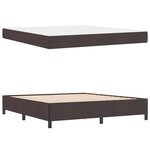 vidaXL Lit à ressorts Marron 180 x 200 cm Tissu  Bois Engineered