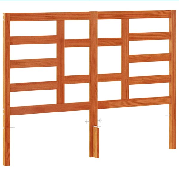 vidaXL Tête de lit cire marron 135 cm bois massif de pin