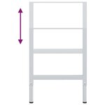 vidaXL Cadres d'établi réglables 2 Pièces Métal 55x(69-95 5) cm Gris