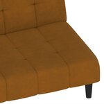 vidaXL Canapé-lit à 2 places marron velours