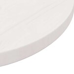 vidaXL Dessus de table rond blanc Ø60x3 cm bois de pin massif