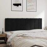 vidaXL Coussin de tête de lit Hanko noir 160 cm velours