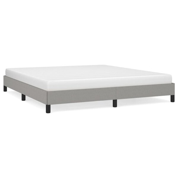 vidaXL Cadre de lit Gris clair 180x200 cm Tissu