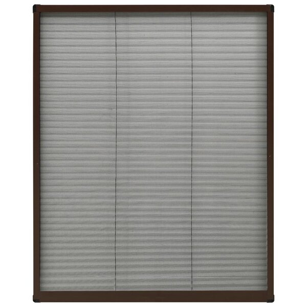 vidaXL Moustiquaire plissée pour fenêtre Aluminium Marron 80x100 cm