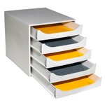 Module De Classement Ecobox+ Office 5 Tiroirs - Gris - Exacompta