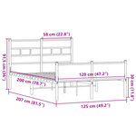 vidaXL Cadre de lit sans matelas chêne sonoma 120x200 cm