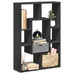 vidaXL Bibliothèque noir 63x20x90 cm bois d'ingénierie