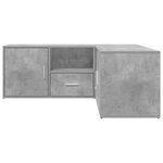 vidaXL Armoire d'angle gris béton 200x40x45 cm bois d’ingénierie