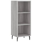 vidaXL Buffet sonoma gris 34 5x32 5x90 cm bois d'ingénierie