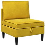 vidaXL Ensemble de meubles pour le salon 6 Pièces Jaune Velours