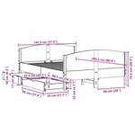 vidaXL Cadre de lit sans matelas blanc 140x200 cm bois de pin massif