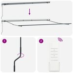 vidaXL Store Rétractable Automatique Rayé Multicolore 400x300 cm