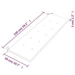 vidaXL Banc Batavia avec coussin bleu 150 cm Bois de teck massif
