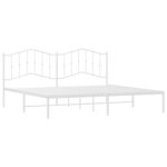 vidaXL Cadre de lit métal sans matelas et tête de lit blanc 193x203 cm