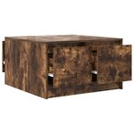 vidaXL Table basse avec tiroirs chêne fumé 70 5x70x40 cm